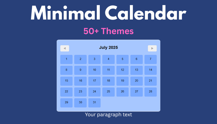 Minimalistic Calendar